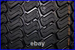 Set of (2)-8 Matte Black Steel Golf Cart Wheels and 18X8.50-8 Turf 4 Ply Tires