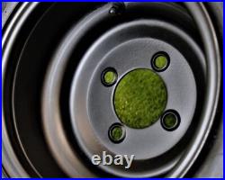 Set of (2)-8 Matte Black Steel Golf Cart Wheels and 18X8.50-8 Turf 4 Ply Tires