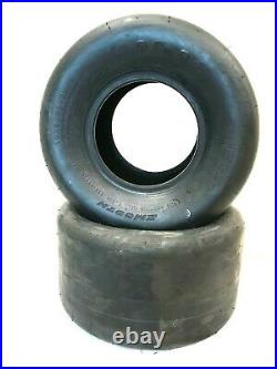 (TWO) 18x9.50-8 18x950-8 Smooth Slick Tread Tires 4ply Rated for Zero Turn Mower