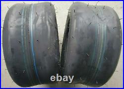 (TWO) 19X10.50-8 Kenda Smooth Slick Tires 2ply Rated for Zero Turn Mower