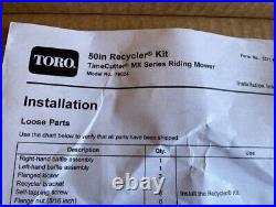 Toro 79024 TimeCutter MX (50) Zero Turn Mower Mulch Kit NEW (MX & SWX Models)