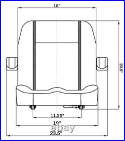 Trac Seats Zero Turn Mower Seat for John Deere Z925A, Z930A, Z950A, Z960A, Z970A