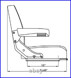 Trac Seats Zero Turn Mower Seat for John Deere Z925A, Z930A, Z950A, Z960A, Z970A