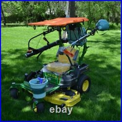 Tractor Canopy Zero Turn Riding Mower Sun Foldable Sunshade ROPS + Tools, Orange