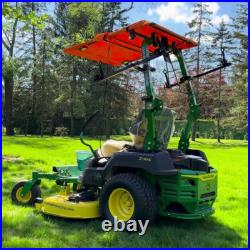 Tractor Canopy Zero Turn Riding Mower Sun Foldable Sunshade ROPS + Tools, Orange