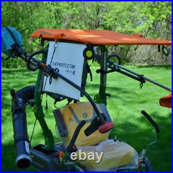 Tractor Canopy Zero Turn Riding Mower Sun Foldable Sunshade ROPS + Tools, Orange
