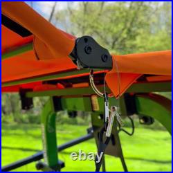 Tractor Canopy Zero Turn Riding Mower Sun Foldable Sunshade ROPS + Tools, Orange