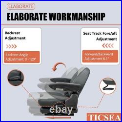Tractor Suspension Seat Adjustable with Seatbelt for Zero Turn Mowers & Tractors