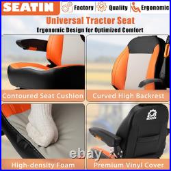 Universal Black Tractor Seat with Belt Armrest for Zero Turn Mower Forklift Dozer Universal Black Tractor Seat with Belt Armrest for Zero Turn Mower Forklift Dozer