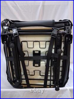 Universal Lawn Mower Seat with Adjustable Armrest in Black and Brown Vinyl. TS101 Universal Lawn Mower Seat with Adjustable Armrest in Black and Brown Vinyl. TS101