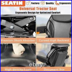 Universal Suspension Tractor Seat, Zero Turn Mower Seat with Adjustable Back