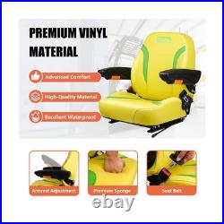 Universal Tractor Seat, Zero Turn Mower Seat with Adjustable Safety Belt Armr