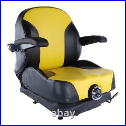 Yellow Black Zero Turn Mower Suspension Seat for John Deere Cub Cadet Hustler