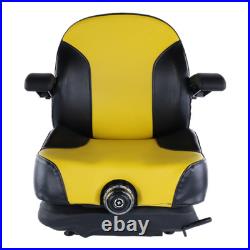 Yellow Black Zero Turn Mower Suspension Seat for John Deere Cub Cadet Hustler