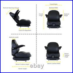 Zero-Turn Black Mower Seat Compatible withExmark Equipment 116-8912