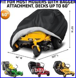 Zero Turn Lawn Mower Cover for Mower with Bagger Attachment Waterproof 600D