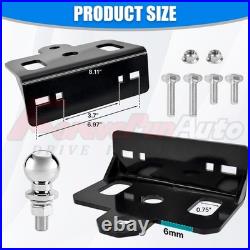 Zero Turn Lawn Mower Hitch with 2 Hitch Ball Heavy Duty 6mm Thick Steel Universal