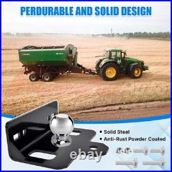 Zero Turn Lawn Mower Hitch with 2 Hitch Ball Heavy Duty 6mm Thick Steel Universal