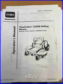 Zero Turn Lawn Mower Toro TimeCutter Z5000 Riding Mower