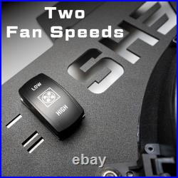 Zero-Turn Mower Canopy with Cooling Fan & LED Lights Black