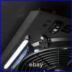 Zero-Turn Mower Canopy with Cooling Fan & LED Lights Black