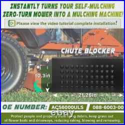 Zero Turn Mower Chute Blocker, Grass Flap Chute Blocker, Fit for Ferris, Exma