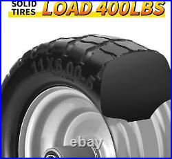 Zero Turn Mower Front Tires 11x6.00-5 Flat Free Tires With 5/8 and 3/4